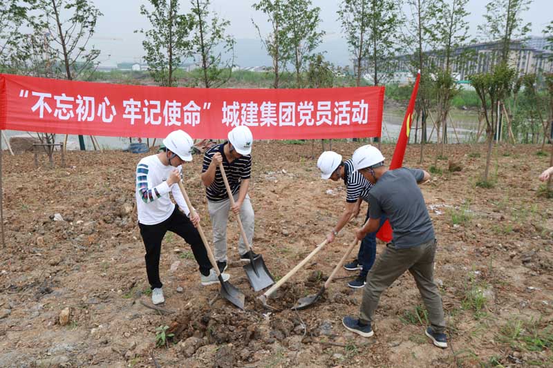 “不忘初心，牢記使命”為奧體添綠——城建集團開展主題黨日活動