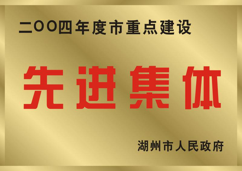 2004年度湖州市重點建設(shè)先進(jìn)集體